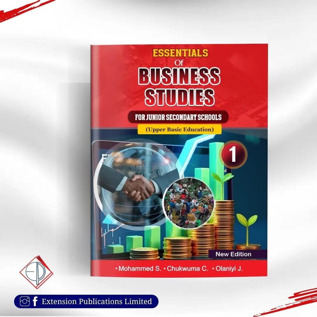 EXTENSIONPUB's tweet photo. Secondary Schools Books 1–3 are written in line with the newly revised NERDC curriculum and are designed to help learners develop useful business knowledge, practical skills, good values, and the confidence needed for everyday life and future careers. https://t.co/5BfYIX5217