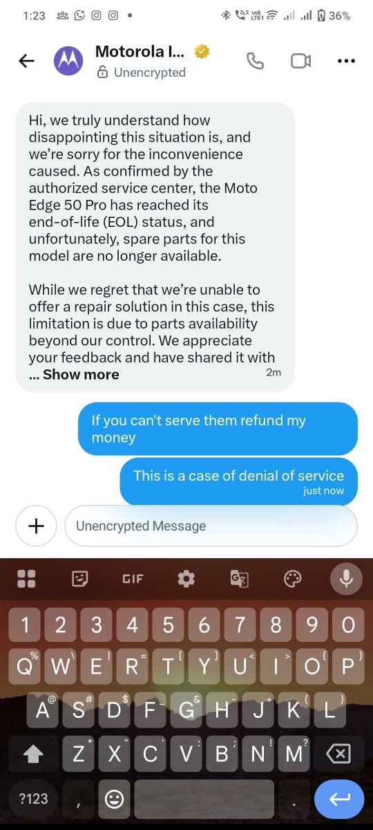 amardeepchandan's tweet photo. @Moto_Support @motorolaindia @jagograhakjago @PrashanthMani10 this is your customer support, it seems I trusted the wrong brand and wasted my hard earned amount. I need justice, if you stopped service then replace my mobile. https://t.co/xTlwJt1nDt