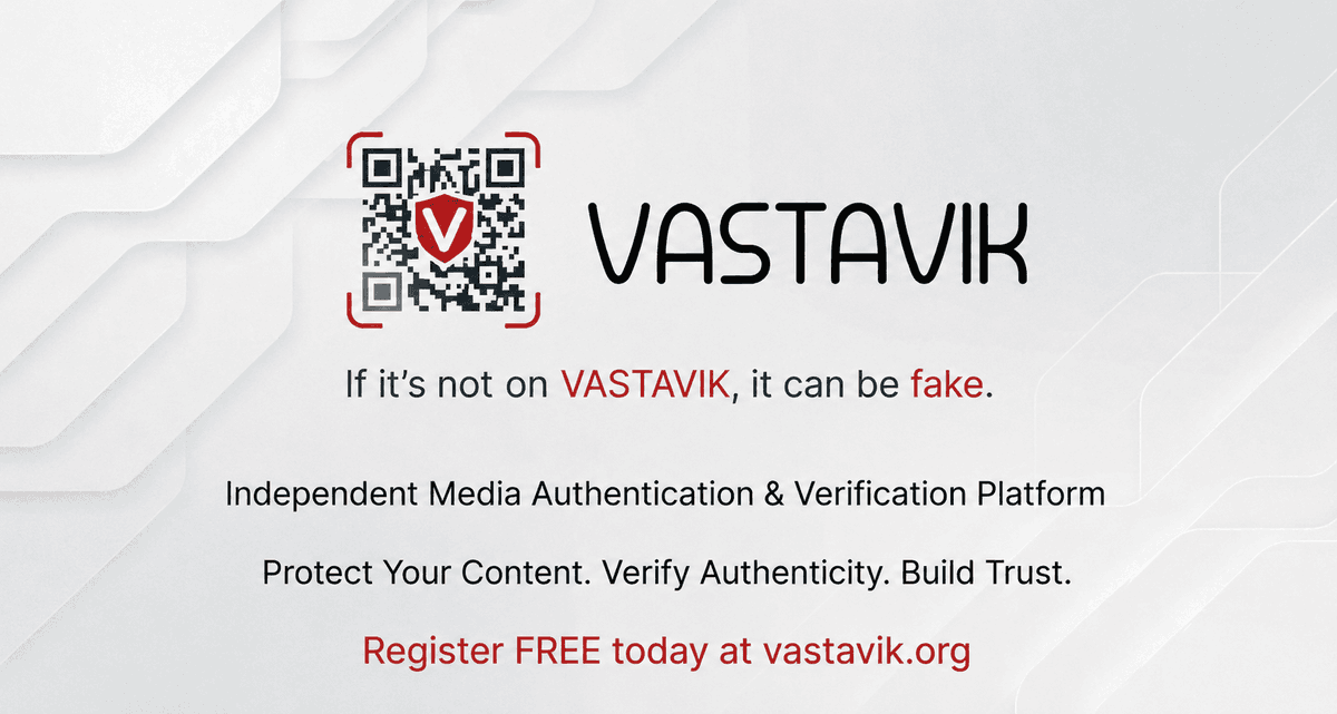 vastavik_org's tweet photo. @benfchi Saas - 
Vastavik - An Independent Media Authentication and Verification Platform
https://t.co/PqoOwAKcC6 https://t.co/OiNiQmLYfw