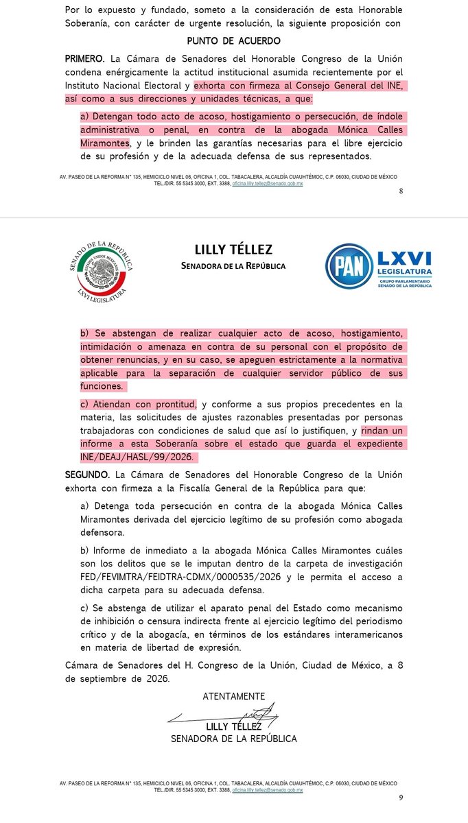 moni_calles's tweet photo. 🚨 ¡INHUMANO Y CRIMINAL! 🚨

​Mientras el @INEMexico presume "no discriminación", el Punto de Acuerdo de la Senadora @LillyTellez revela algo GRAVÍSIMO: 

🚨El @INEMexico somete a tratos CRUELES y ARBITRARIOS a trabajadores vulnerables que dependen de oxígeno suplementario continuo, poniendo en riesgo su VIDA.

​¿En verdad creen que con su persecución voy a dejar de defender estas causas? ¡JAMÁS! 

No nos van a callar. 📣

​⚠️ ¡EL ACOSO DEL INE PONE EN RIESGO VIDAS! ⚠️

@Presidencia_INE @C_Humphrey_J @NormaIreneD @RitaBellLpz @Montano_Ventura @Uuckib @MartinFazMora @Frida_Lego @BlancaYCG @tabanozahir #ArturoCastillo

#AbusoDePoder #Autoritarismo #LibertadDeExpresion #Elecciones2027

@RELE_CIDH @CIDH @article19mxca @azucenau @MLopezSanMartin @CorteIDH