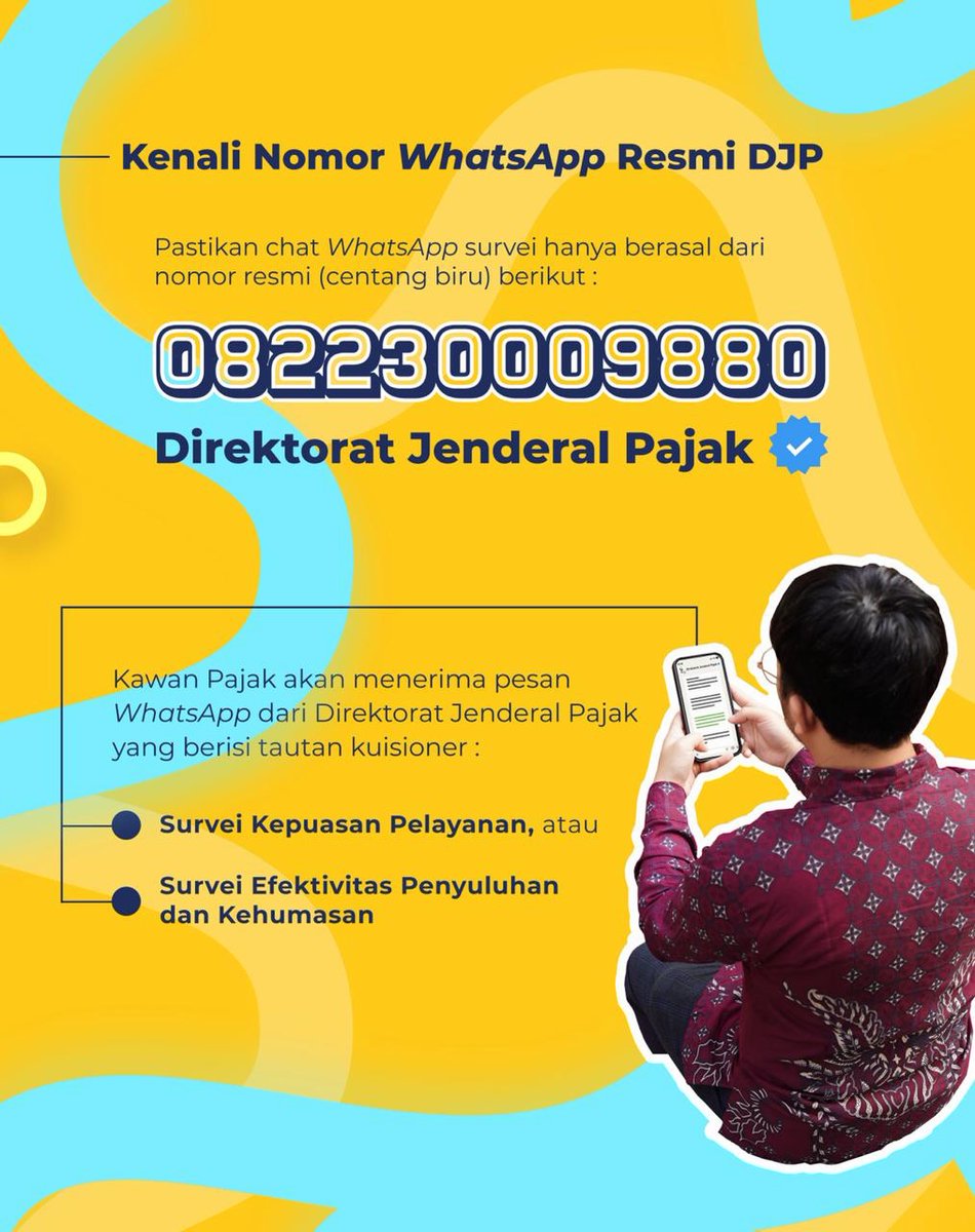 pajaksigli's tweet photo. Halo #KawanPajak! Sepanjang bulan September hingga Oktober 2026, DJP sedang melaksanakan Survei Kepuasan Pelayanan serta Survei Efektivitas Penyuluhan dan Kehumasan Tahun 2026. https://t.co/3SnQXoDdci