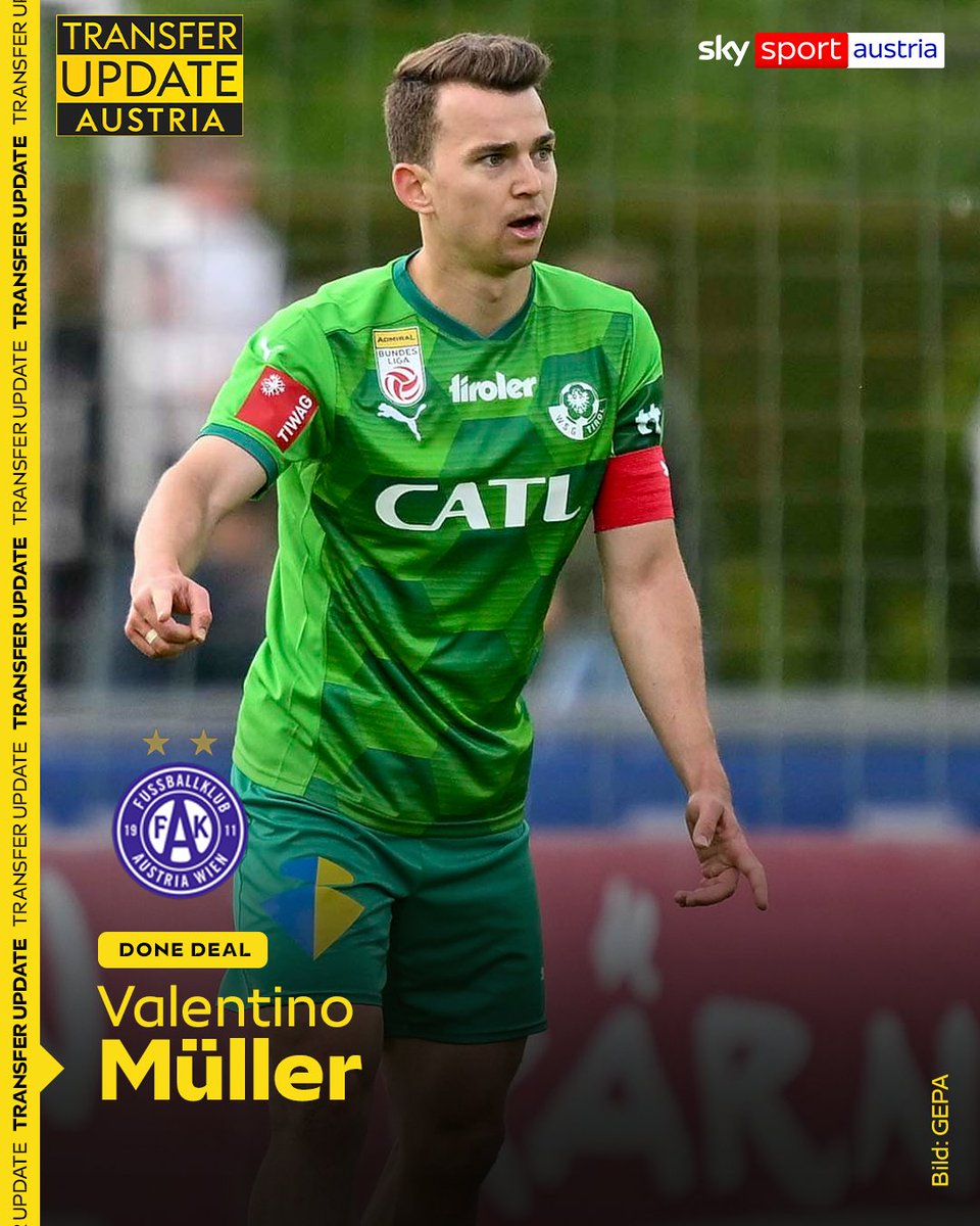 SkySportAustria's tweet photo. Offiziell: Austria Wien verpflichtet Valentino Müller! ☑️

https://t.co/0j8ylvzIZT

#SkyBuliAT #inundaut https://t.co/OG1YuxpUtI
