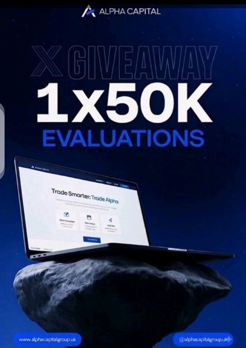 X_alphatrader's tweet photo. 🚨Get FREE $50,000 Funded 💸
Partnering with @AlphaCapitalUK 

TO CLAIM✅:
1️⃣Follow  @AlphaCapitalUK , @X_alphatrader , @Traders_ruler
2️⃣Like❤️, Repost🔁,Tag 3 friends
3️⃣Join Discord and say Hey! 

SEND SS IN COMMNETS TO WIN💯
The comment with 0 Likes will win💯 https://t.co/Bq0tMiqJ0r