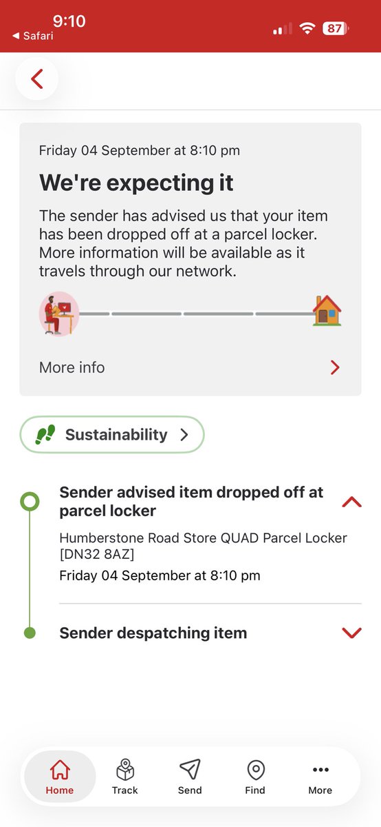 JessieB_22's tweet photo. @RoyalMail why are items I sent on Friday still sitting in a locker &amp; not been collected? That’s Saturday &amp; Mondays collection that hasn’t been done. RM turning into a joke https://t.co/1s2HnjBJQV