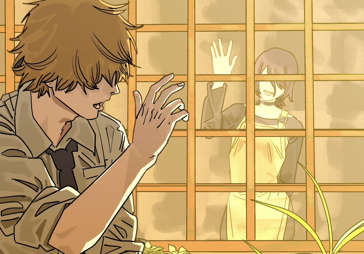 osarakii's tweet photo. always so harmed by every new denreze illustration we get that look like the moments in between the scenes from the movie https://t.co/wOwmuWOteE