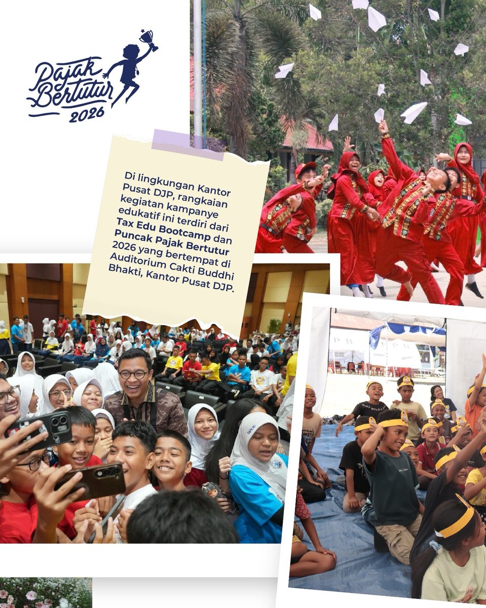 pajaksigli's tweet photo. Semarak semangat generasi sadar pajak kembali menggema di seluruh penjuru Nusantara! 🇮🇩✨

Mengusung tema “Pajak Kita, Energi Generasi Juara!”, kampanye edukatif Pajak Bertutur (Patur) 2026 sukses diselenggarakan secara serentak 

#PajakBertutur2026 #GenerasiJuara #SadarPajak https://t.co/RWkE25OcuS