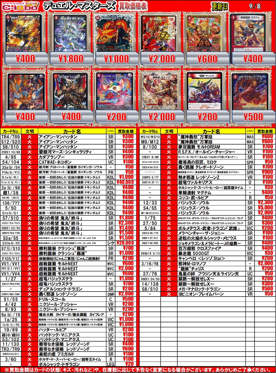デュエルマスターズ 火文明カードセット ばら売り可 デュエル