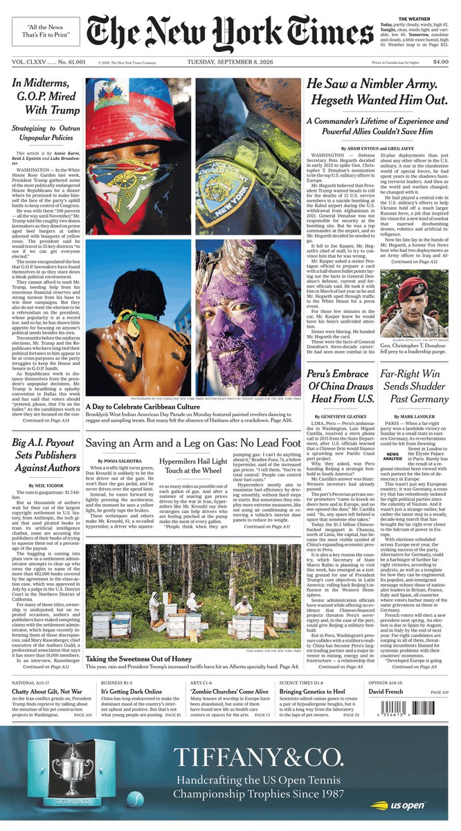 ukpapers's tweet photo. ▫ He saw a nimbler army. Hegseth wanted him out

▫A commander's lifetime of experience and powerful allies couldn't save him
▫Adam Entous &amp; @GregJaffe 
▫https://t.co/uKgU6zVZL4

@nytimes #frontpagestoday #USA https://t.co/6199x17HYt