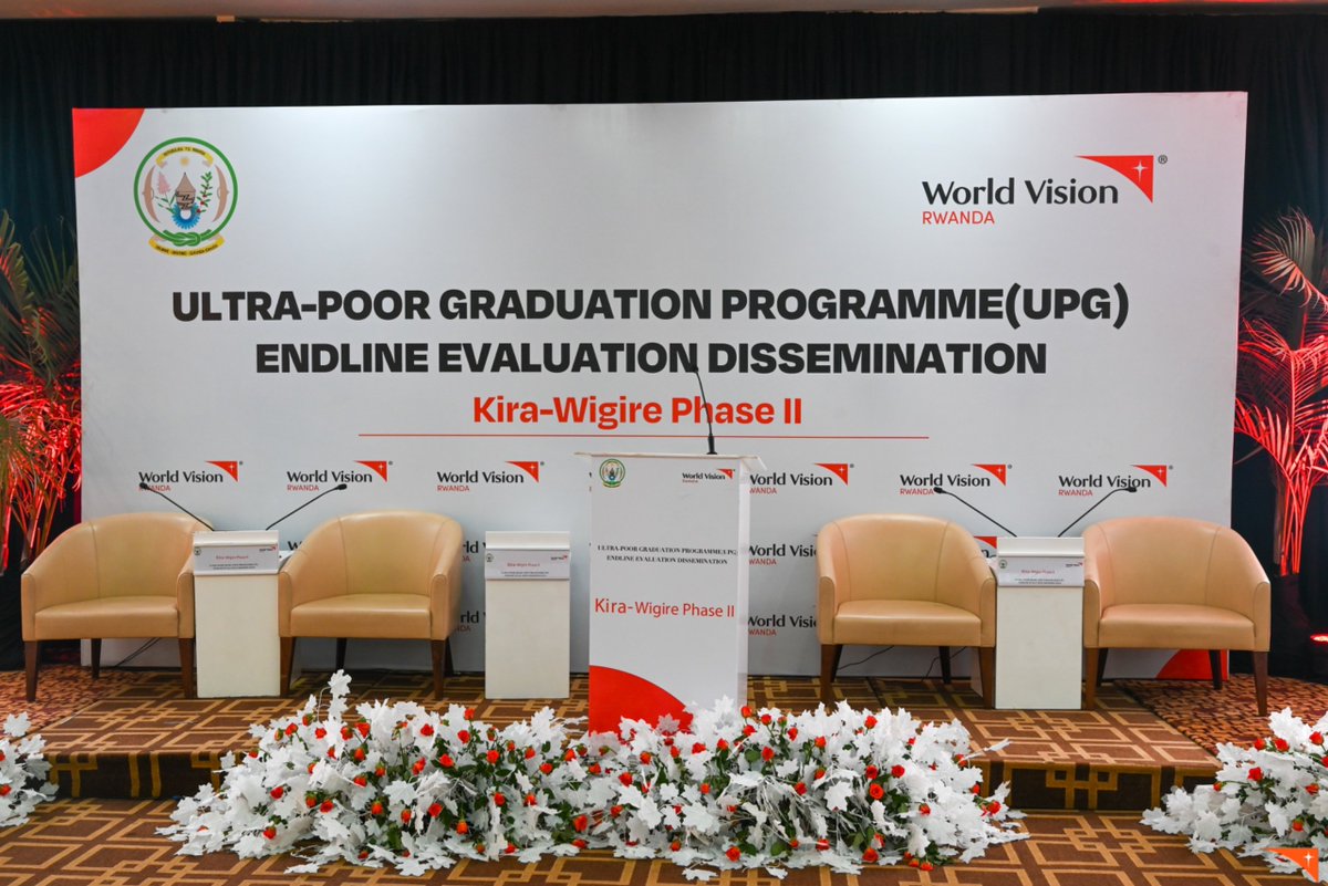 WVRwanda's tweet photo. 📍 Happening now!

 We are at the dissemination of the Kira Wigire Ultra-Poor Graduation Programme Endline Evaluation, reflecting on results, lessons and impact, and what the evidence tells us about pathways out of extreme poverty.

 #KiraWigire https://t.co/pNf7h49Had