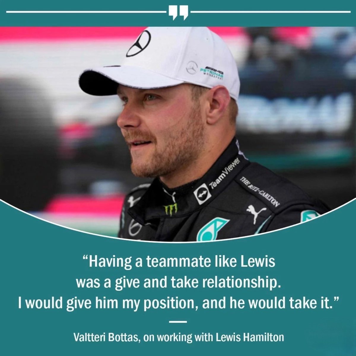 f1trollofficial's tweet photo. Valtteri Bottas on working with Lewis Hamilton https://t.co/ivHLmNN40G