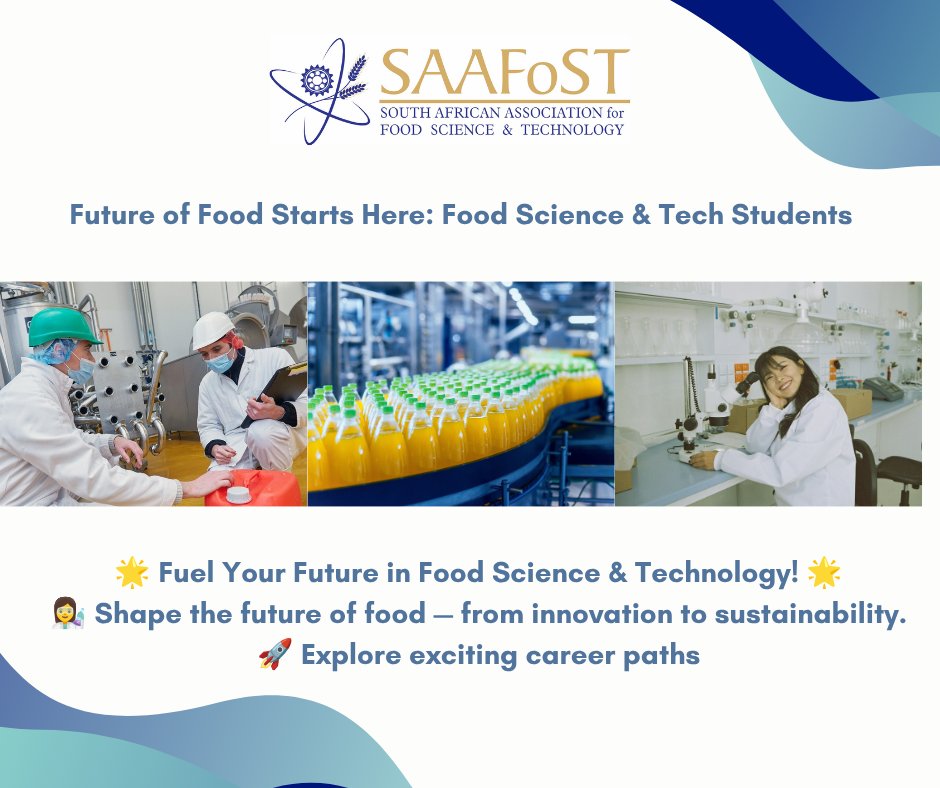 SAAFoSTofficial's tweet photo. ✨ Food Science &amp; Tech: Shape the future of food 🌱
🔬 Explore diverse careers &amp; grow with SAAFoST + MySAAFoST 
��� https://t.co/4t7uZ2oful 

#FutureOfFood https://t.co/EAeFZ0mp5O