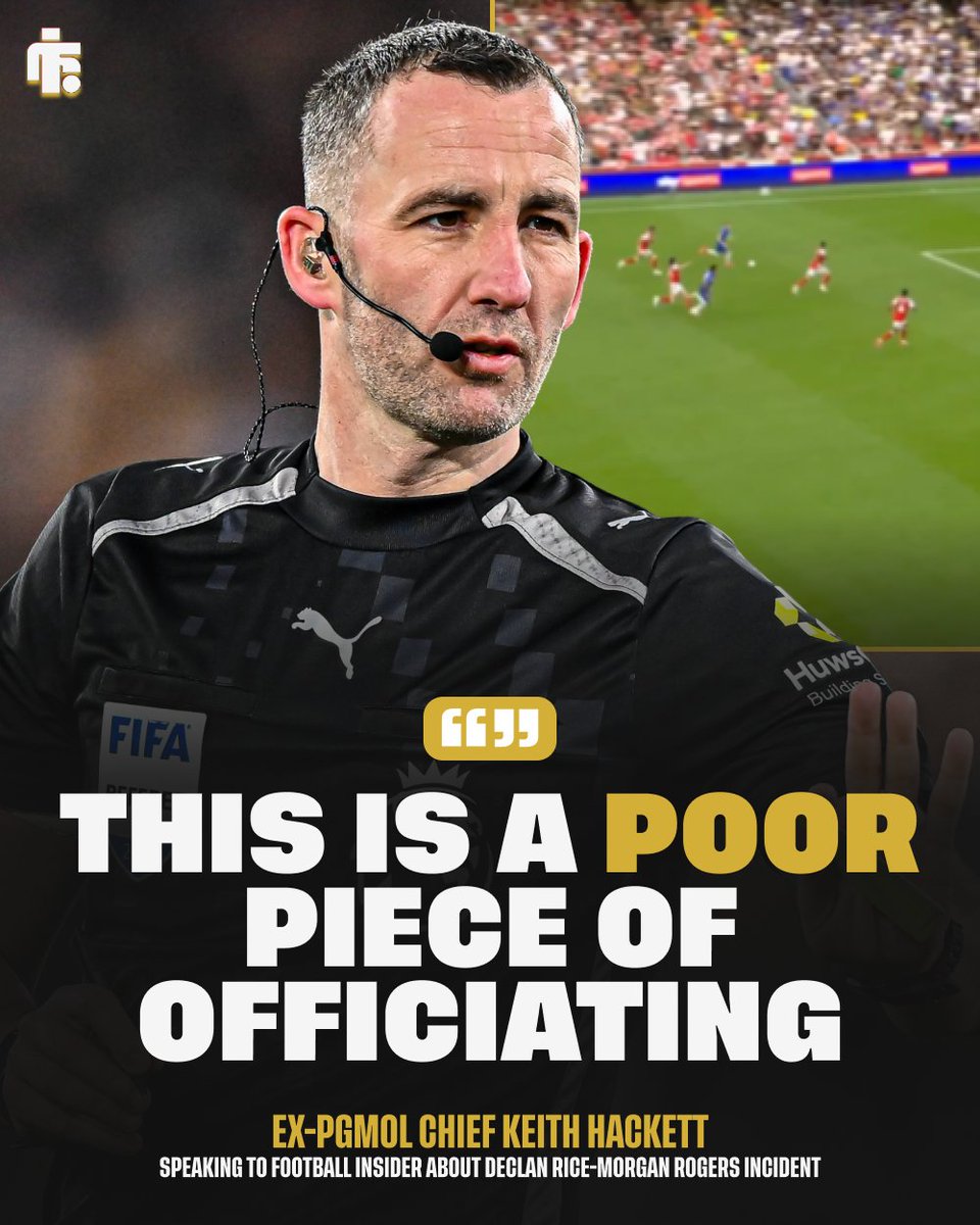 footyinsider247's tweet photo. 🟨 "Declan Rice should have been cautioned for unsporting behaviour."

Was Chris Kavanagh good enough as referee during Arsenal's win over Chelsea? ⬇️

🔗 https://t.co/BMZFBteEIc https://t.co/bqeTIyDw6p