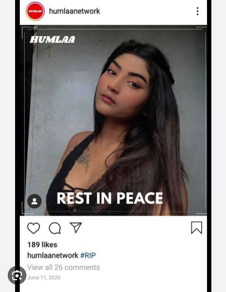 Yasmin2186's tweet photo. Agnes Lisa Smith was Disha's Friend (19 years old). She was also present at the party.

Worked at 'Humlaanetwork' & was associated with an NGO.
 Murdéred On June 11,2020
 At The "Land Of Suicide" (B-Town)

Condolence msg posted by Humlaanetwork for Anges was later taken down.

Justice for SSR and Disha means justice for all the innocent lives taken by Bollywood-Politican Nexus. @PMOIndia @Dev_Fadnavis 

#Justice4SSRAndDisha 
#JusticeForAllMurderVictims