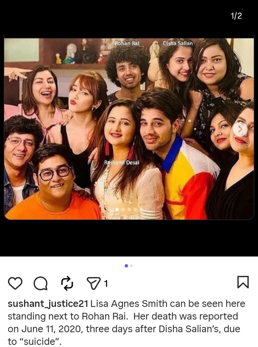 Yasmin2186's tweet photo. Agnes Lisa Smith was Disha's Friend (19 years old). She was also present at the party.

Worked at 'Humlaanetwork' & was associated with an NGO.
 Murdéred On June 11,2020
 At The "Land Of Suicide" (B-Town)

Condolence msg posted by Humlaanetwork for Anges was later taken down.

Justice for SSR and Disha means justice for all the innocent lives taken by Bollywood-Politican Nexus. @PMOIndia @Dev_Fadnavis 

#Justice4SSRAndDisha 
#JusticeForAllMurderVictims