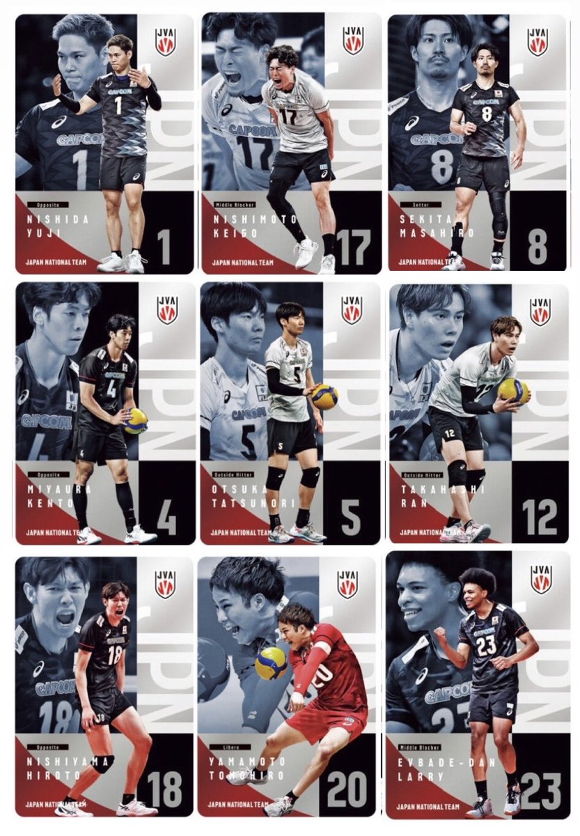 211manjyu's tweet photo. 男子 バレー 日本代表 ウエハース 2026 交換

譲）画像1、2枚目or買取
N:西田、西本、関田、宮浦、大塚、高橋、西山、山本、ラリー
R:甲斐、西本、ラリー、西山、山本、大塚、山内、高橋

求）画像3枚目+R西田（宮浦緩募）

抱き合わせでN永露も緩く求めています。
大阪、東京手渡し又は郵送 https://t.co/sYO3lgv166