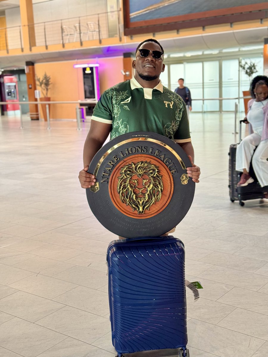 omujuma's tweet photo. Taking the shield to African Penguins in SA to raise awareness about their critically endangered status.

Over the past years, they’ve become as rare as a challenge has been for us in the @ntare_league. #FeelTheBean https://t.co/VGZvarw1Sy