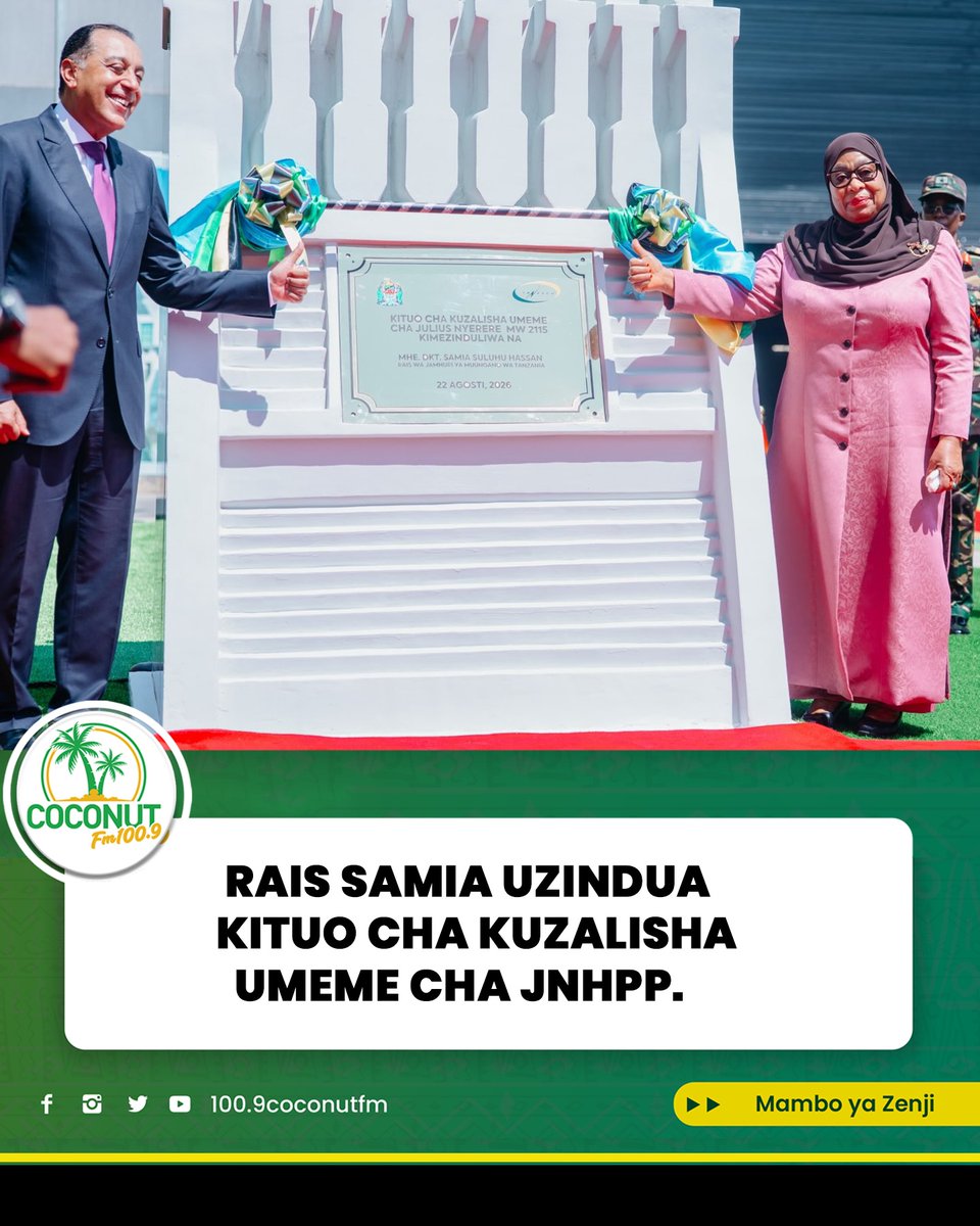 roker_bitch's tweet photo. President Samia Suluhu Hassan has inaugurated the Julius Nyerere Hydropower Plant in Rufiji, Pwani Region. The strategic project generates 2, 115 MW through nine 235 MW turbines and cost about TSh 7. 452 trillion. https://t.co/s7s8cBWrIO