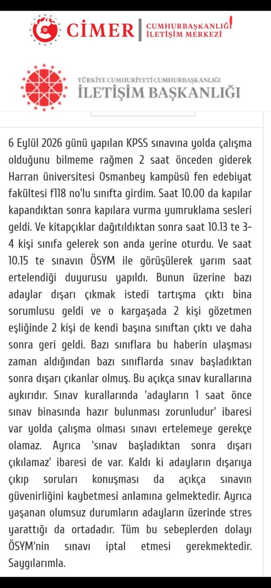 aydodu30280's tweet photo. Eylül'de yapılan kpss,  konusu iddialardan dolayı hakkaniyete ve kurallara uygun bir şekilde tamamlanmamıştır. Bu sebeple sınavın iptal edilmesi ve tekrar yapılması gerekmektedir. Lütfen sesimize kulak verin size güvenimiz tamdır.
#kpss #ösym https://t.co/RL9QGOmyNs