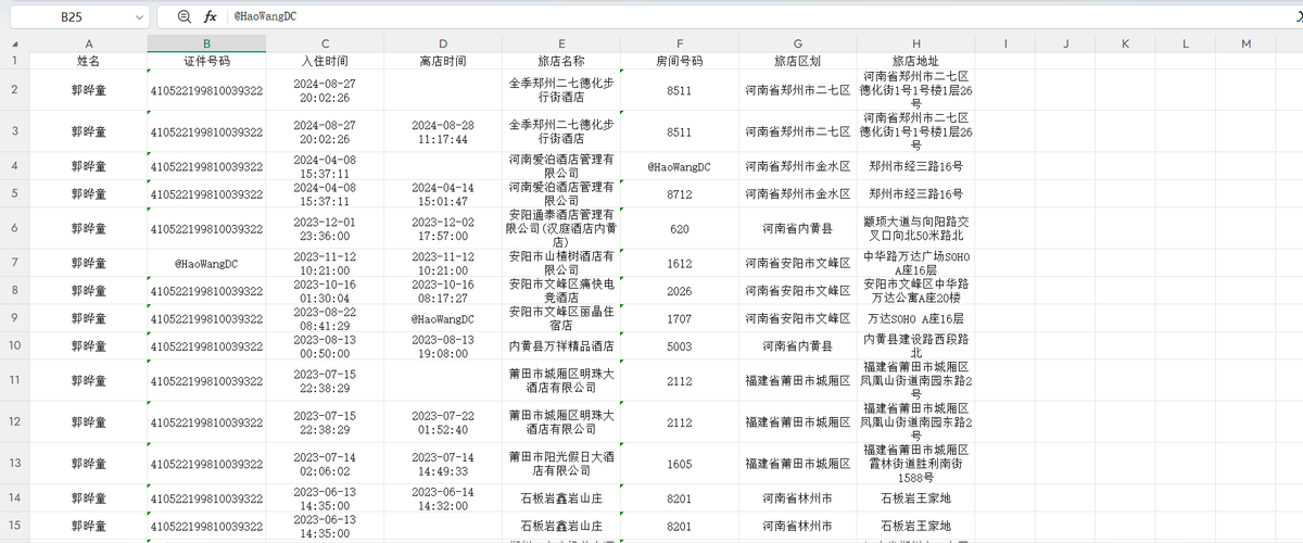 Obi78496738's tweet photo. 业务名称：开同一体，找人捉奸必备

⚡️提供信息：身份证号
⚡️查询结果：酒店开房记录+同住人信息+同住酒店次数
⚡️出单时间：1-3天 https://t.co/FrKDPRTcW1