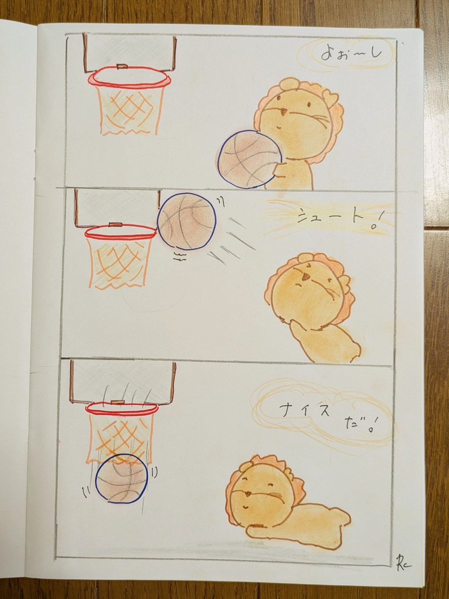 Riko2ukuk's tweet photo. 体を張ったプレー🏀
やったぁ
#日々ほのぼの　#色鉛筆イラスト
#手描きイラスト　#バスケット https://t.co/Udr1xSaEOf