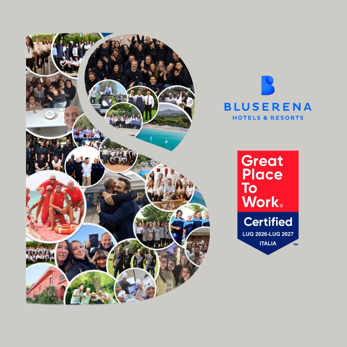 GPTWItalia's tweet photo. 🎉 Congratulazioni a tutto il team di Bluserena per aver ottenuto anche quest’anno la certificazione di Great Place To Work® Italia

🔗 Scoprite di più sull’azienda al seguente link: https://t.co/pZotpkTNEV

#gptw #lavoro #aziende #GreatPlaceToWork  #gptwcertified https://t.co/g6UOeYihsG