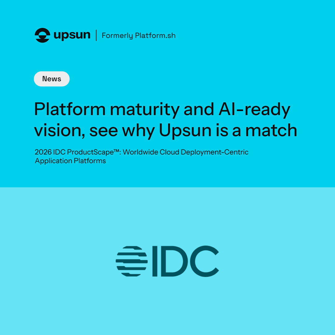 upsundotcom's tweet photo. Three months ago, Upsun was included for the first time in the IDC ProductScape for Worldwide Cloud Deployment–Centric Application Platforms, 2026. The complimentary excerpt is still available. 👉 https://t.co/LkqzoAVQlg #CloudNative #PlatformEngineering https://t.co/K5ZYdlLQxi