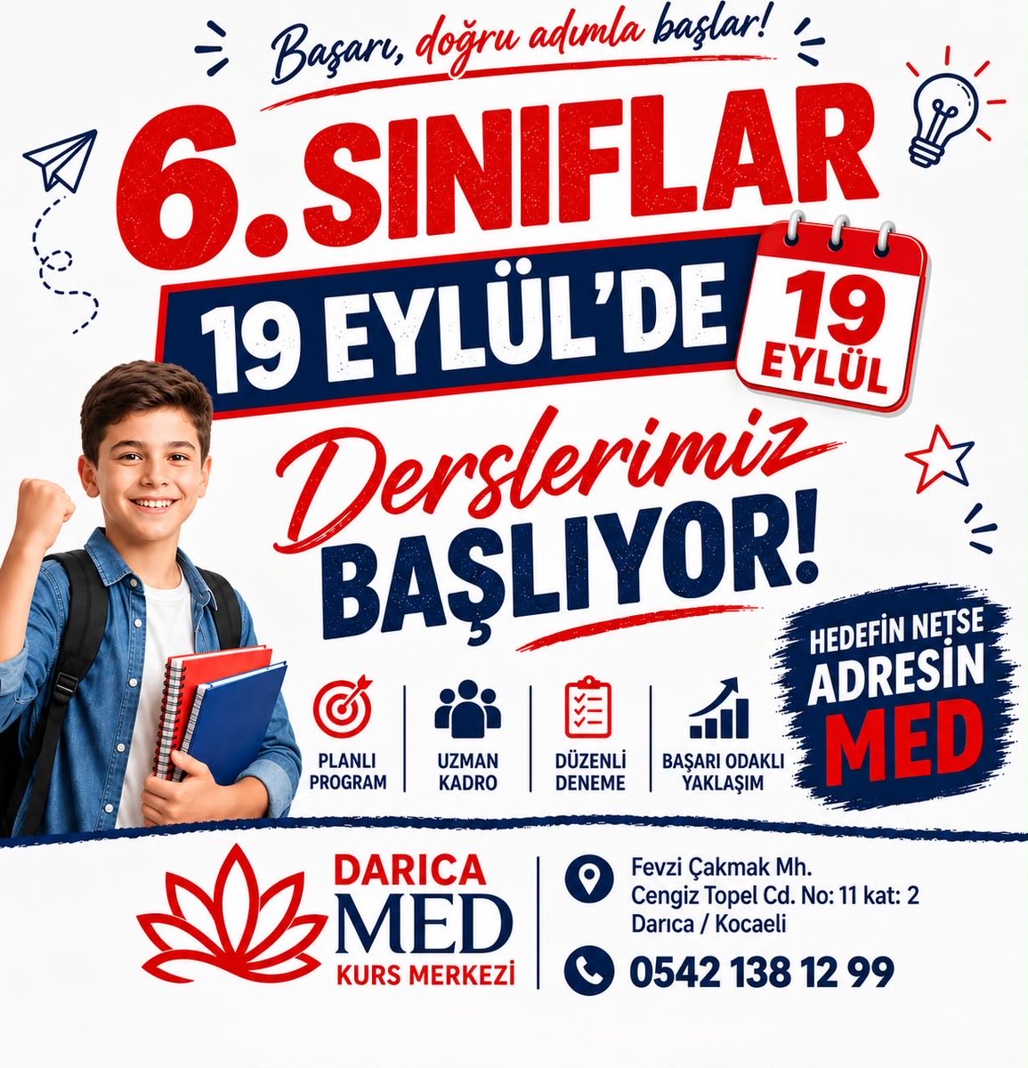 halilbulut61's tweet photo. 📚 6. SINIFLAR BAŞLIYOR!

Darıca MED Kurs’ta yeni dönem heyecanı başlıyor! 🎯

sınıfa geçişle birlikte öğrencilerimizi sağlam akademik temel, düzenli çalışma ve başarı odaklı eğitim anlayışıyla geleceğe hazırlıyoruz.

👩‍🏫 Güçlü eğitim kadrosu
📖 Düzenli takip ve deneme sınavları https://t.co/pEsf1BLvsp