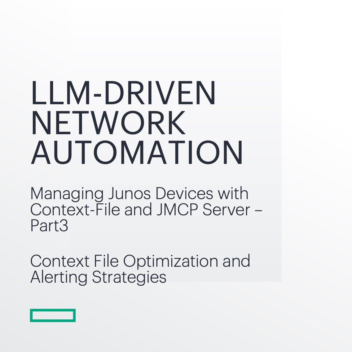 HPE_Developer's tweet photo. Discover advanced techniques for optimizing Junos device management in Part 3 of our series. Learn how context file size reduction and alerting strategies can boost efficiency! #HPEDEV https://t.co/X6eCtVlXhD https://t.co/jyLk77LuBV