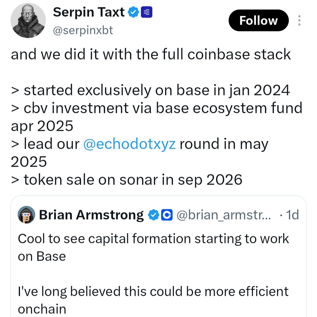 CryptoTeluguO's tweet photo. 💥Update on @ethos_network sale

🪙Final tokens will be distributed today
❌ $WHUF Listing is not today

📅Tokens will be non transferable for 30days

✅But they can be used to vouch during this period
▶️I will post guide on vouch once it is live

📅Tokens will be transferable on 8th Oct
✅Listing will be on that day

💰On May they had echo round
😉I heard, FDV was higher than current round & they have some cliff

😀Also this is one of the unique project on @base
✅Even base core team posted about this project & sale multiple times
✅Coinbase is supporting ethos from day one

🤔Wt do u think? Will they support with listing also?

💙Like
🔁RT