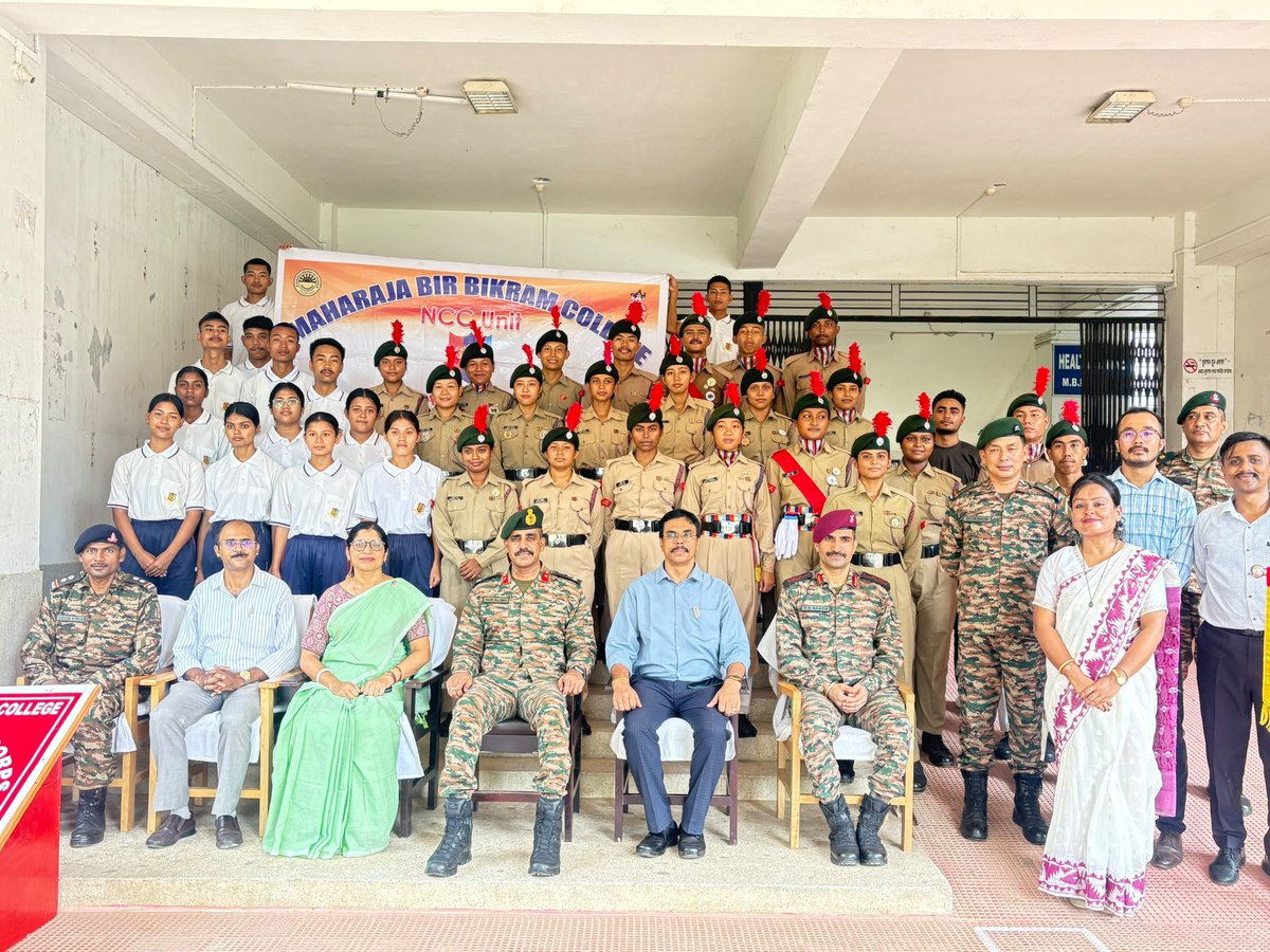 nccner's tweet photo. Brig Anand Raj Singh, Gp Cdr, Silchar Gp visited Agartala on 07 Sep 2026. He interacted with ANOs & NCC cadets at Shaheed Bhagat Singh Youth Hostel, Bir Bikram Memorial (BBM) College and Maharaja Bir Bikram (MBB) College, focusing on discipline, leadership, commitment & responsible citizenship.

The visit reinforced NCC���s commitment to character-building, leadership & nation-building. 🇮🇳

@HQ_DG_NCC @easterncomd @vatsvirendra1 @proshillong