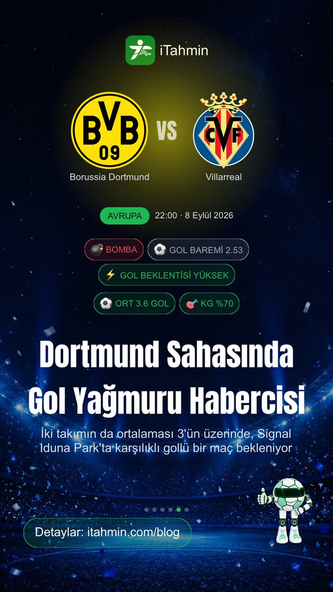 itahmin_com's tweet photo. Bugün Avrupa kupalarında gözler dört bir yanda; Bernabéu'da İtalyan bir ekip Real Madrid sınavına çıkıyor. 
Atina'da savunmaların zayıflığı iki takımı da gole doyurabilir. Aston Villa'nın son haftalardaki form düşüşü Brugge'e deplasmanda umut veriyor. 
Dragao'da Porto, City karşısında kalesini gole kapatmaya çalışacak. 
Dortmund'un kendi sahasındaki gollü maç istatistikleri bu akşam da tekrarlanabilir. Lille'in üretken hücumu ise Betis savunmasını zorlu bir sınavdan geçirecek. 

Tüm bu maçların istatistiklerini ve analizlerini kartlarda bulabilirsiniz.
🔗 Detaylar: https://t.co/fl5oGNaNEn
📥 İndir: https://t.co/PEW48gsVpm
Avrupa Şampiyonu Serhat Kılıç Vargas #iTahmin #Futbol #MacAnalizi #RealMadrid #InterMilan #AEKAthens