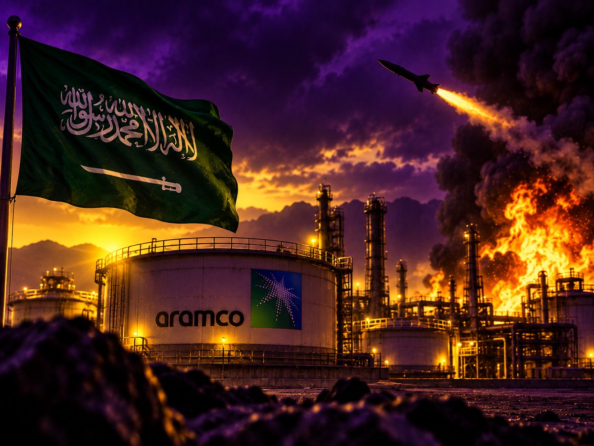 ww3files's tweet photo. 🚨 WW3 ALERT: HOUTHI STRIKES HIT SAUDI ENERGY SITES

Iran-backed Houthis launched coordinated attacks on Saudi energy facilities and southern cities, wounding at least 73. Oil prices surged as Gulf tensions with the U.S. and Iran intensify.

#Iran #SaudiArabia #Houthis #WW3 https://t.co/xKotjjVMak
