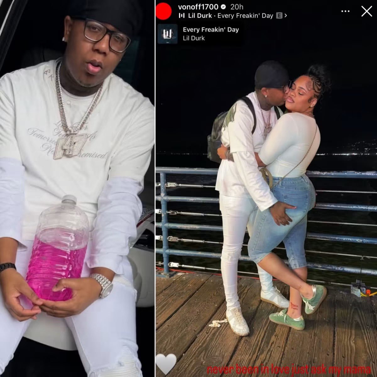 SaycheeseDGTL's tweet photo. 23-year-old Chicago rapper VonOff1700 &amp; his 35-year-old girlfriend 👩🏽‍❤️‍💋‍👨🏽 https://t.co/KjWeBBBcjF