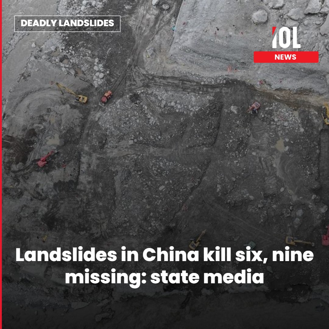 IOL's tweet photo. Landslides in eastern China have killed six people with nine others still missing, state media said Tuesday, days after heavy rains unleashed by Typhoon Saudel.
Read on https://t.co/VAQesnN4yy
#news #DeadlyLandslides #SixDead #EasternChina #NineMissing https://t.co/Wk2Mordlgr