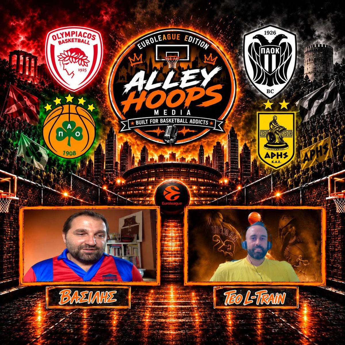 vkatsardis's tweet photo. Το 1ο μας podcast είναι γεγονός!
Απαντάει σε όλα σου τα βασικά ερωτήματα για τις 🇬🇷🏀 σ�� #Euroleague &amp; #Eurocup
#Paobc #olympiacosbc #paokbc #arisbc @LTrain_NBA 🎙️👇🏼
https://t.co/1akcgWQE4w https://t.co/Ewg5Wt6JXB