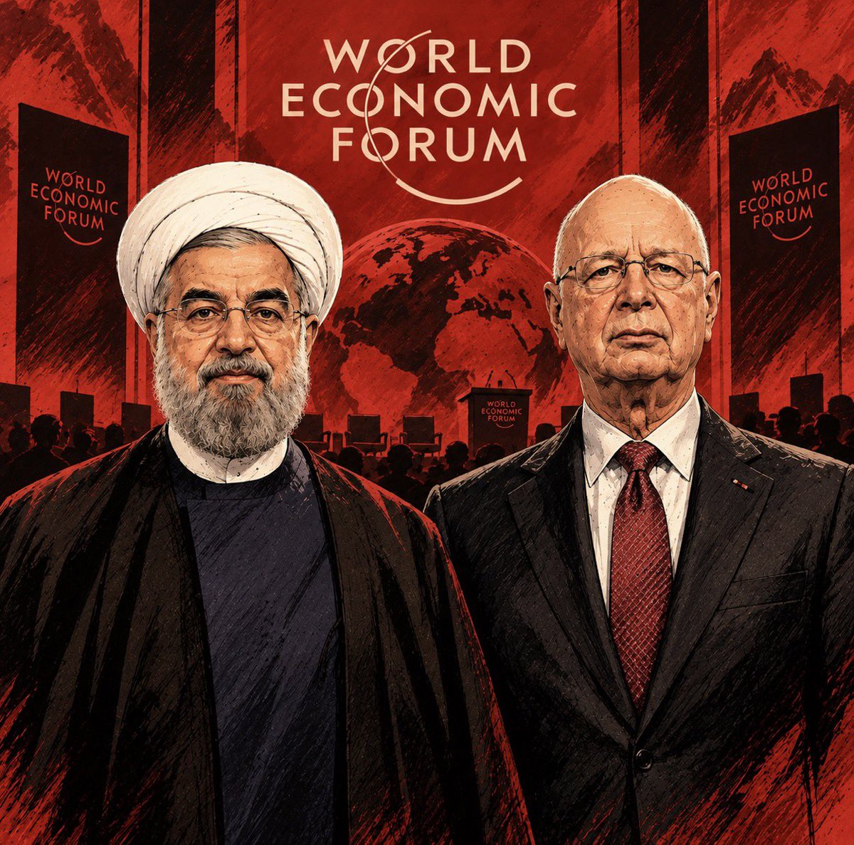 NiohBerg's tweet photo. Suddenly, and for totally organic reasons, legacy media and various intelligence agencies are promoting Hassan Rouhani as a "moderate alternative" within the regime in Iran.

The globalist elite adores him, despite his track record as a murderer and a child molester. Or maybe it's specifically because of those traits that they love him.

Give me a break.

This is not 2015 and people are not falling for your bullshit "reformist vs hardliner" lies. Personally I never fell for it, and never bought into the islamic regime's gaslighting. But everyone has long since woken up now.

You're just trying to save a dying regime on the brink of collapse.

If I catch you gassing up Rouhani or implying this regime has any "moderate faction" whatsoever, I will call you out.