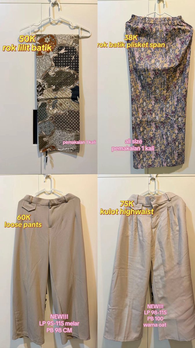 efrgasi's tweet photo. @undipmfs3 NITIPP!! preloved barang masih bagus semua dijual karena kosongin lemariii mau pindahan , DM/ WA 081333144849 ☺️💗 https://t.co/DUwQX3rBhm