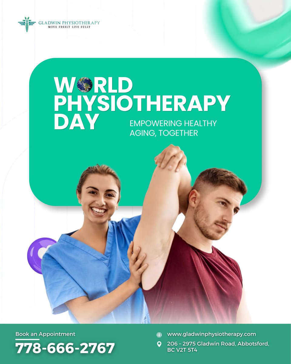 mobility_physio's tweet photo. 🌎 Happy World Physiotherapy Day! 💚 Celebrating the power of physiotherapy to support healthy aging, mobility, independence, and overall wellness. Let’s keep moving, stay active, and live fully! 💪

#WorldPhysiotherapyDay #Physiotherapy #HealthyAging #Mobility #Wellness https://t.co/z2Jkx3kjSW