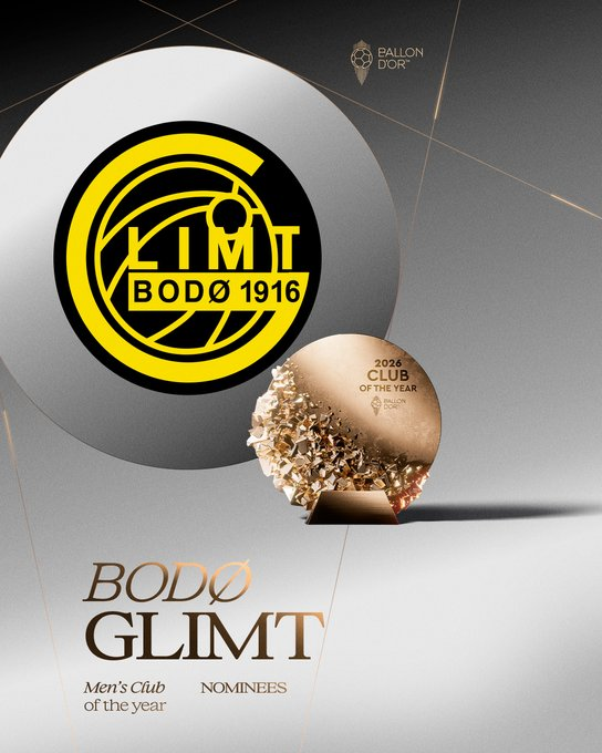 thetopcornerx's tweet photo. Bodo/ Glimt nominated as men's club of the year.

#ballondor https://t.co/N4byJYDWhI