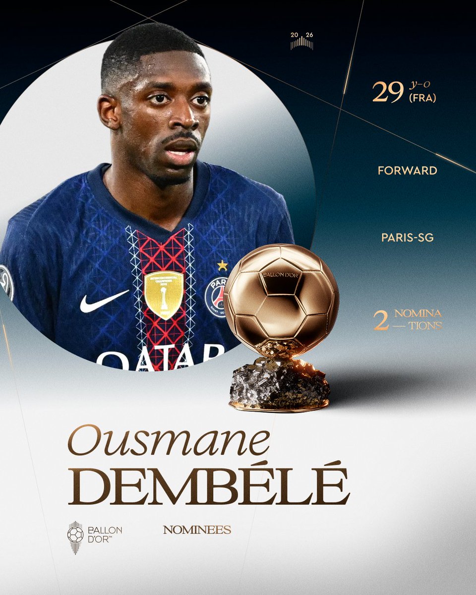 kingzoedamrick's tweet photo. The first 8 nominees for the 2026 Ballon d'Or are HERE! ✨💫

• Luis Díaz
• Bruno Fernandes
• Jude Bellingham
• Marc Cucurella
• Pau Cubarsi
• Ousmane Dembélé
• Erling Haaland
• Gabriel https://t.co/WtquuAFsNi
