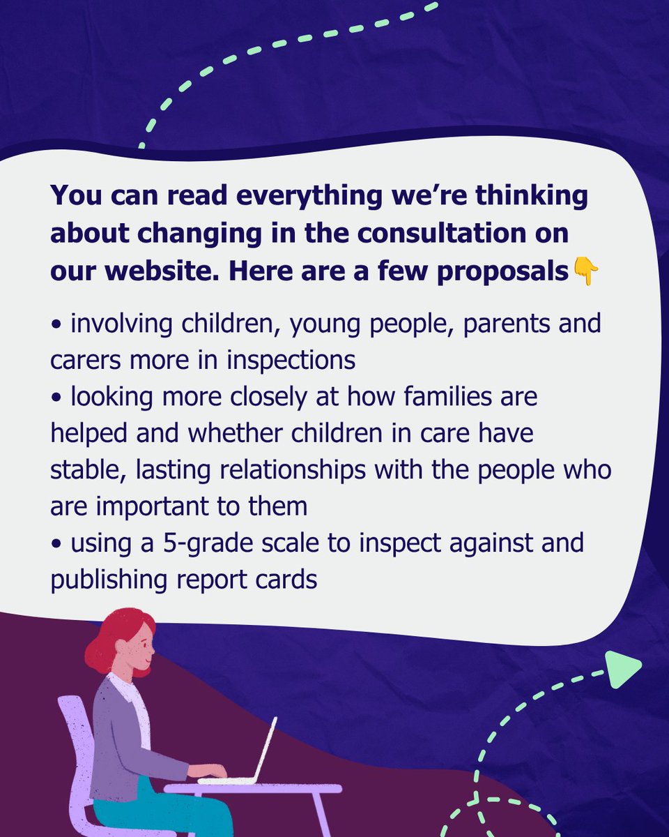 Ofstednews's tweet photo. Have your say on changes to our social care inspections! The consultation closes on 28 September.

Let us know your views👉 https://t.co/cddc3WPcCs

Listen to our podcast 🎧 https://t.co/tFzr4QRrI3 https://t.co/djx6fvG6GM