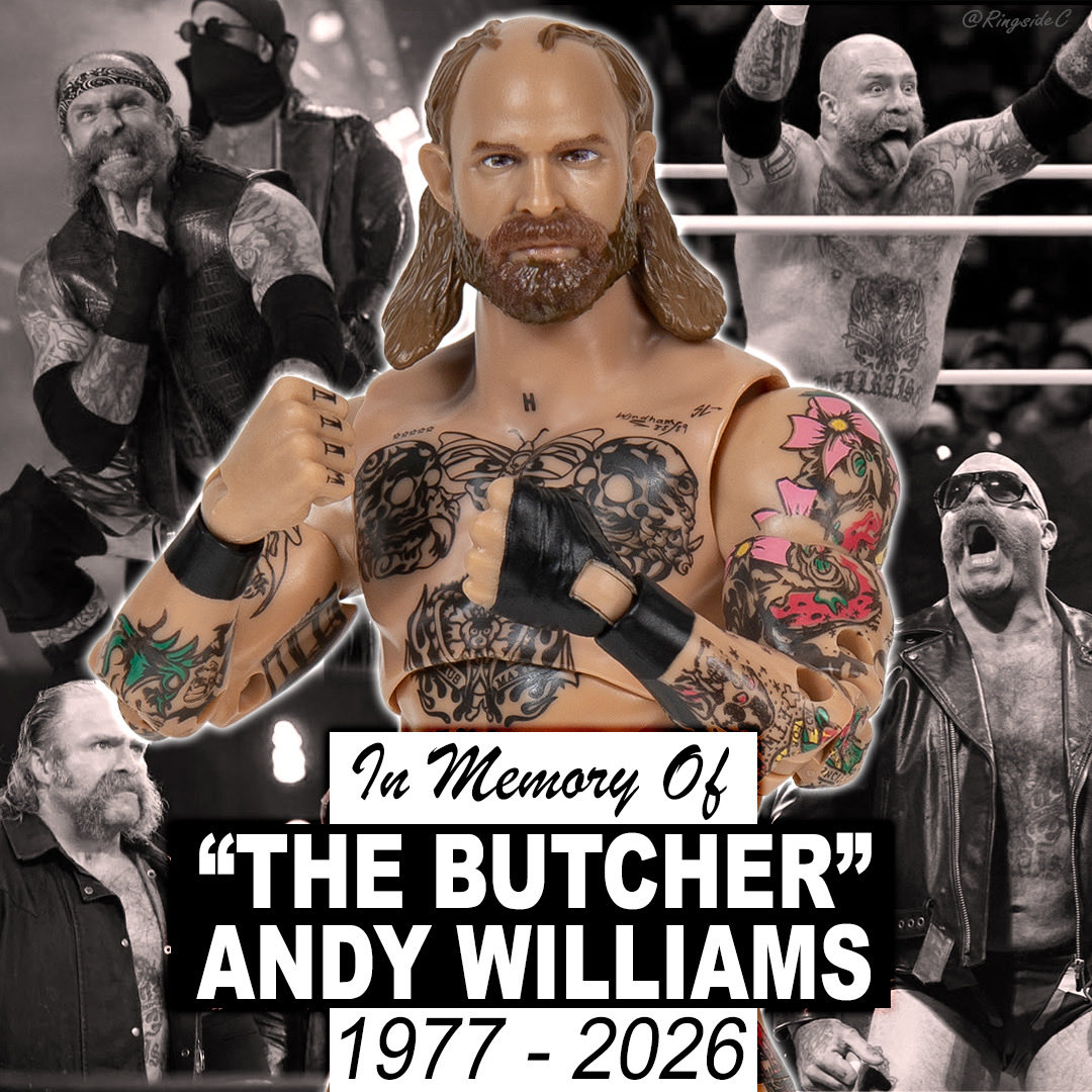 RingsideC's tweet photo. We are extremely saddened to learn of the passing of Andy Williams, known to many wrestling fans as “The Butcher”

Our deepest condolences go out to his friends, family, and fans during this difficult time https://t.co/xkX8b5nYRD