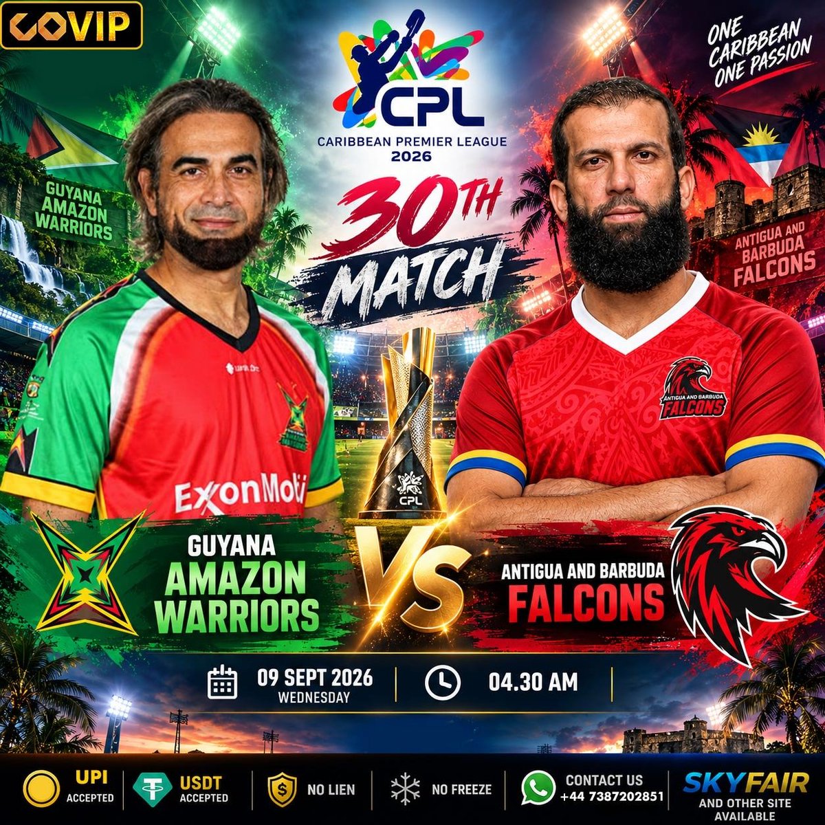 CoVipBook's tweet photo. Join and play CPL in CoVIP

 Min Deposit 1000 

🌟 *Our Site features* :

🎯 Unmatched bets
📊 Unlimited exchange odds limit (Betfair odds) 
🌐 Premium Sites like Skyfair available
📉 Dedicated line market website for sessions
💥 All non-live match odds unlimited market available 

🔥 No lien/freeze
✅ Bank deposits
💰 Cash lenden
💲 USDT Accepted

📲 WhatsApp us to get new ID: https://t.co/OD9957s5QM 

🔗 Our Sites:
https://t.co/iOgyrSmiUZ
https://t.co/q2ChMOq6KJ
https://t.co/79peVMQBRi

And more..

#CPL2026 #CPL #Cricket