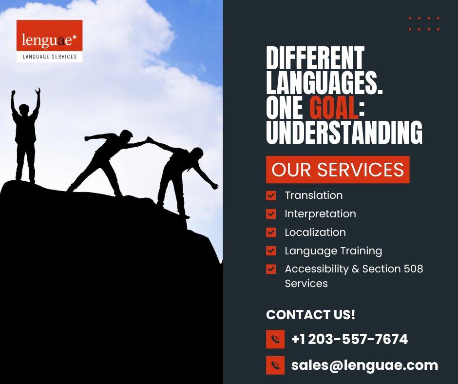 lenguae_'s tweet photo. From important documents to real-time conversations, @lenguae_ helps bridge language barriers through professional translation and interpretation.
Clear communication connects us all.
#Translation #Interpretation #LanguageAccess https://t.co/Lebq9BrQuk
