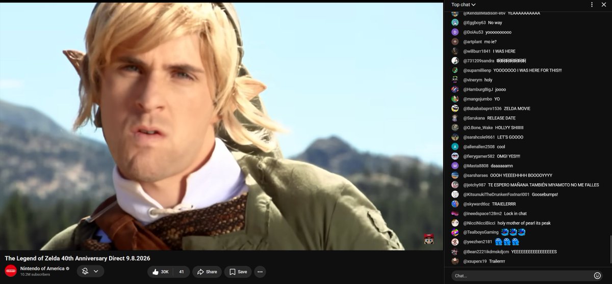 aperson5559's tweet photo. THEY ARE CURRENTLY SHOWING THE LEGEND OF ZELDA MOVIE TRAILER RIGHT NOW. DUDE IT LOOKS SO GOOD #Zelda https://t.co/kPock37dcH