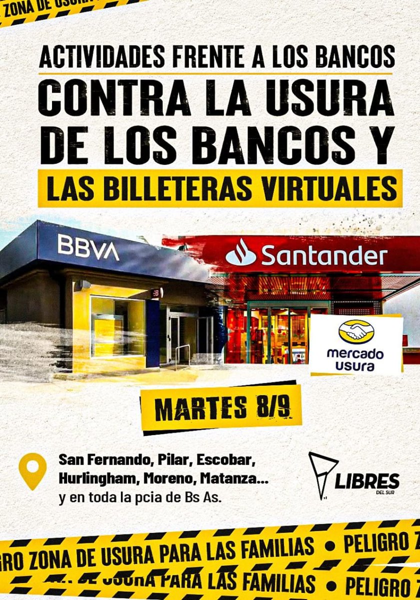 silvia_saravia's tweet photo. Nos movilizamos a los bancos para señalar a los grandes ganadores del modelo de Milei: la casta financiera, que se viene enriqueciendo con las extraordinarias tasas de interés. En muchas localidades de la provincia nos hacemos escuchar contra la #usura https://t.co/SHUkMnlXw7