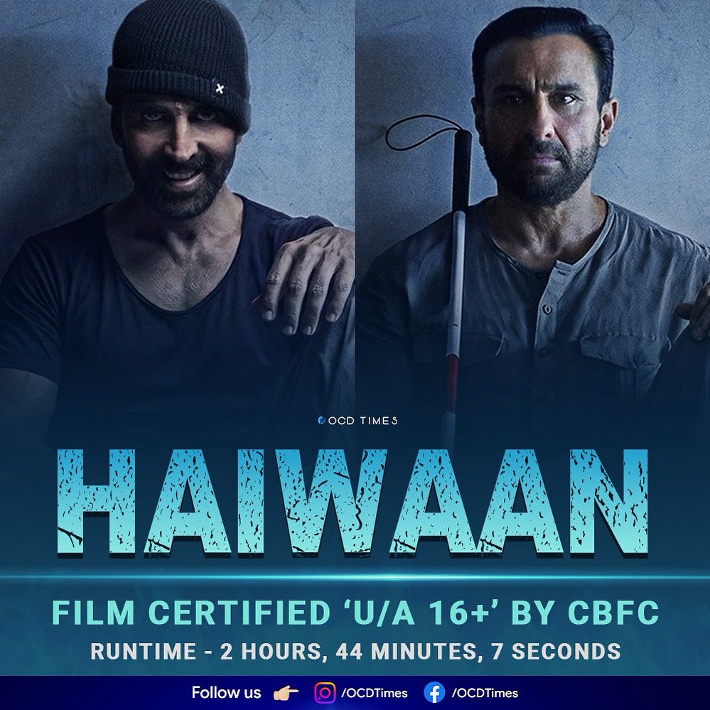 ocdtimes's tweet photo. #Haiwaan  in cinemas on 11th September
.
#OCDTimes #AkshayKumar #SaifAliKhan #SaiyamiKher #ShriyaPilgaonkar #BomanIrani #RajeshSharma #SharibHashmi #Priyadarshan #Haiwaan #KVNProductions #ThespianFilms https://t.co/9hCKuWRTik