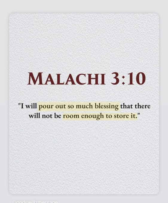 Oh_DearLord_'s tweet photo. Malachi 3:10 https://t.co/nvEeoYTfrp