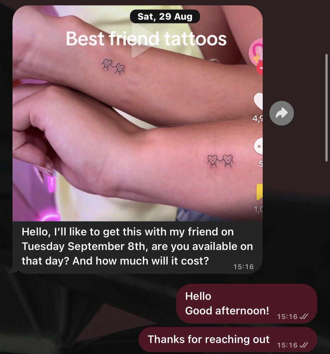 Z33ZAH's tweet photo. Today in 4 frames! Bestfriends matching tattoos😍 https://t.co/1Nx5ovbqBE