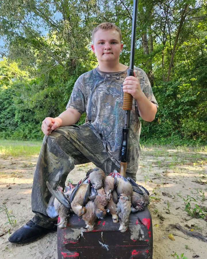 nchuntnfish's tweet photo. Hunter Garason did a fine job of shooting on his first dove hunt, in Cumberland County, NC! #CumberlandCounty #NorthCarolina #DoveHunting #DoveSeason #Dove #Hunting #FirstHunt #DoveHunt #Carolinas #CarolinaSportsman https://t.co/NeElRQAnbR
